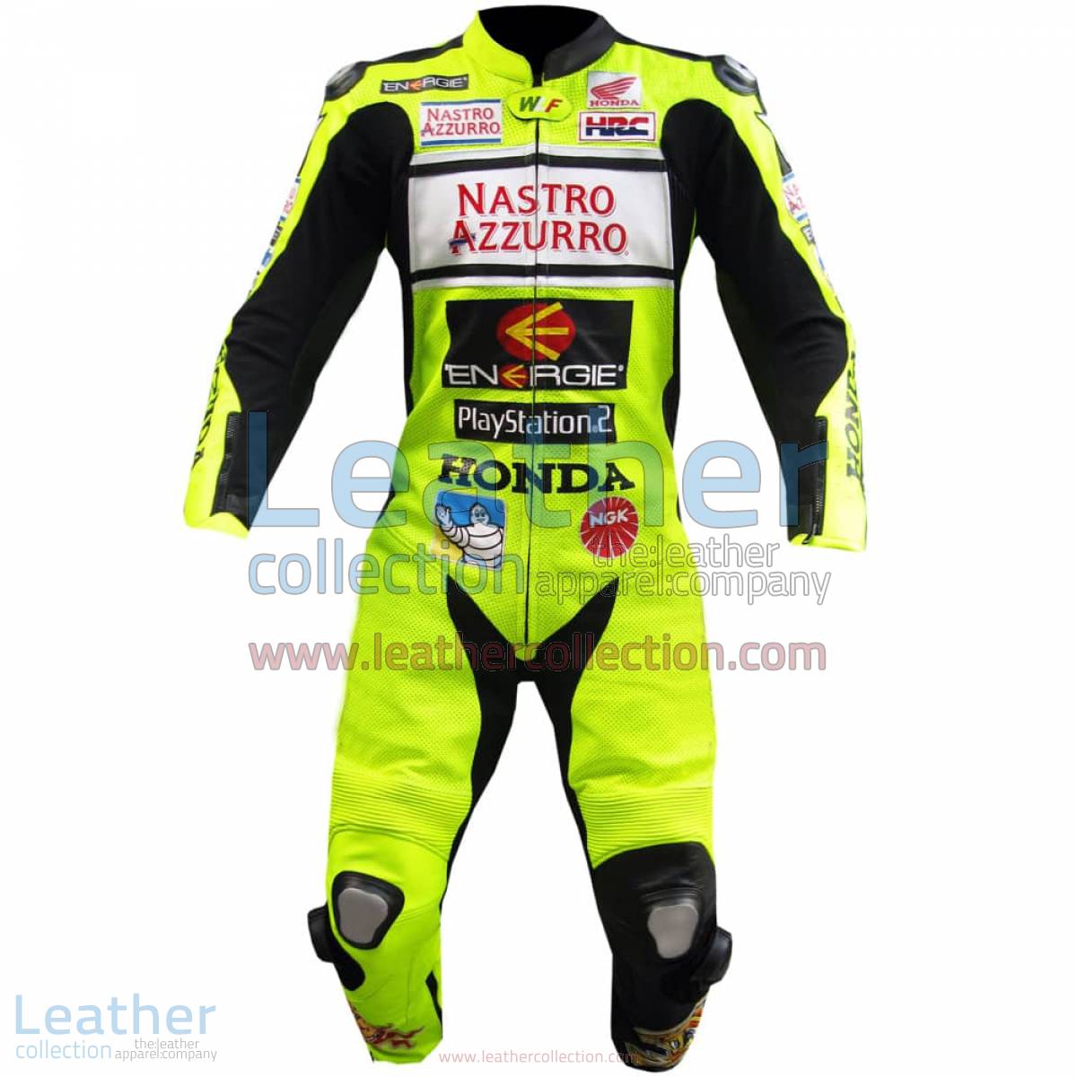 Valentino Rossi Nastro Azzurro Honda MotoGP Leathers | honda leathers,valentino rossi leathers