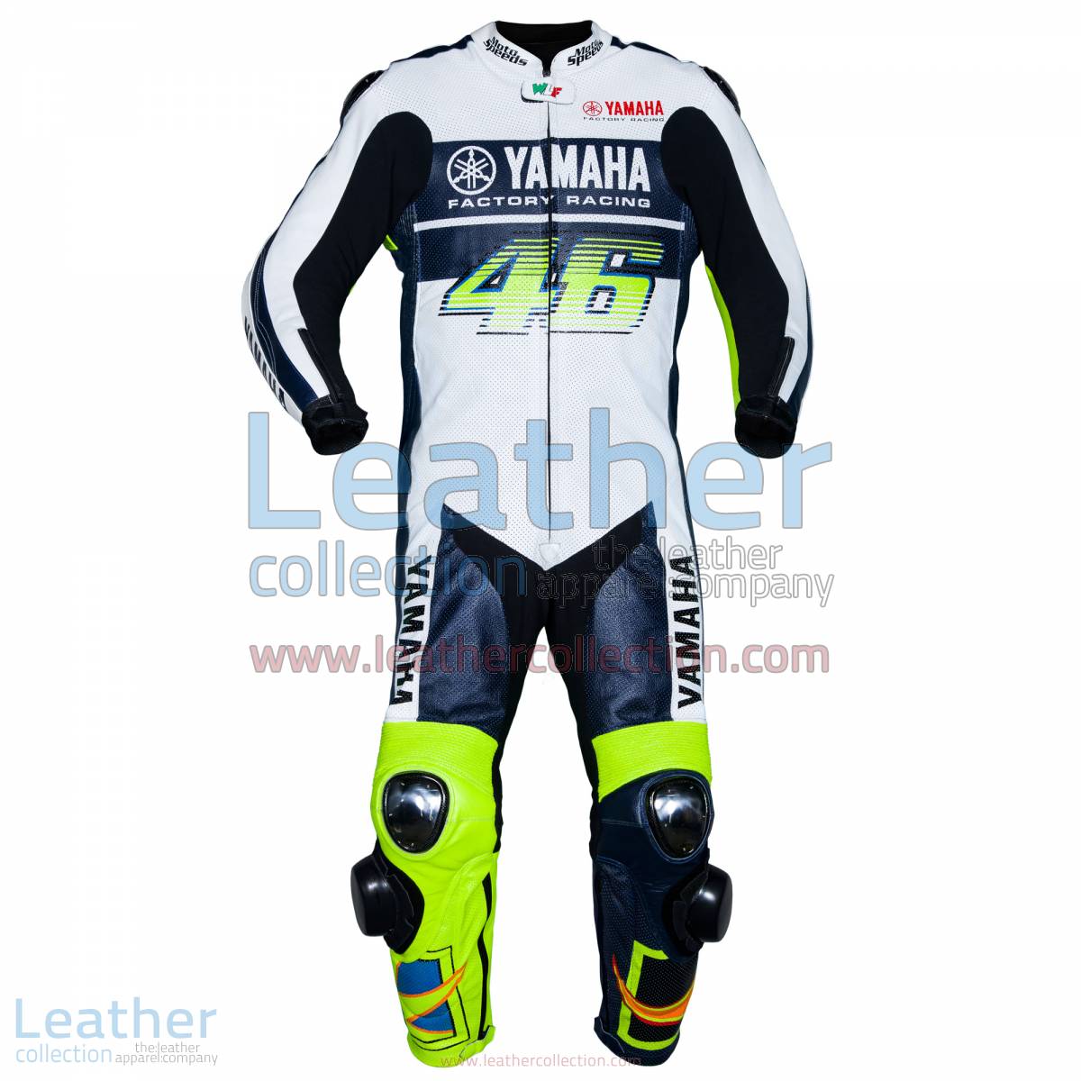 Valentino Rossi VR46 Yamaha Leather Suit | Valentino Rossi suit,Valentino Rossi VR46 Yamaha Leather Suit