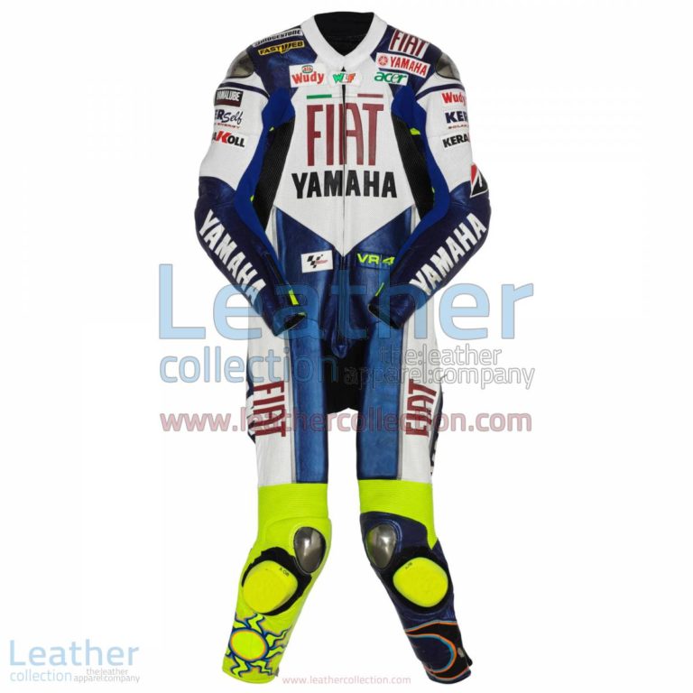 Valentino Rossi Yamaha Fiat MotoGP 2008 Racing Suit | yamaha racing suit,valentino rossi racing suit