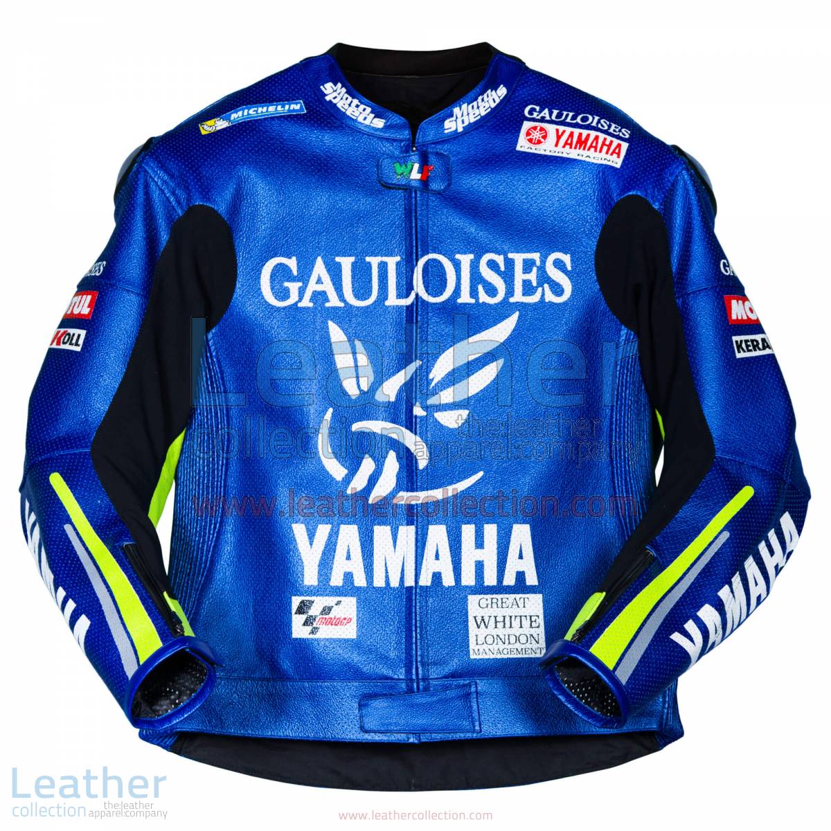 Valentino Rossi Yamaha MotoGP 2005 Leather Jacket | Valentino Rossi jacket,Valentino Rossi Yamaha MotoGP 2005 Leather Jacket