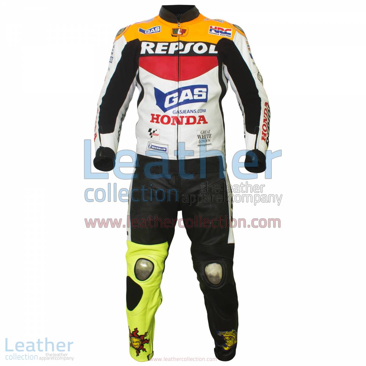 Valentino Rossi Repsol Honda MotoGP 2003 Leathers | honda leathers,valentino rossi leathers