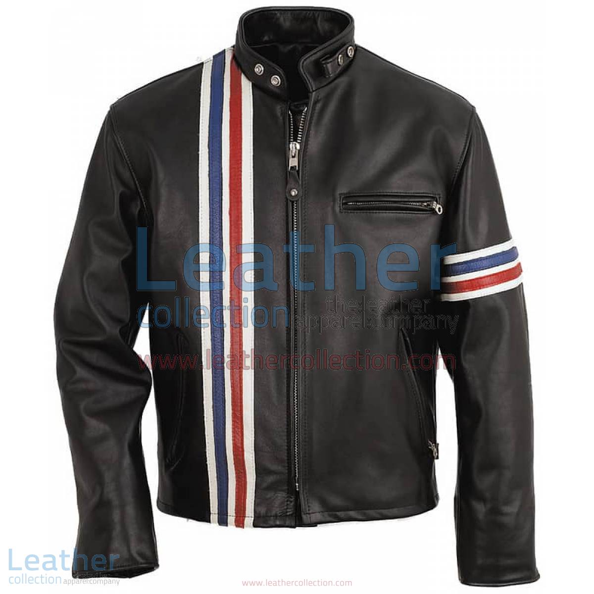 Vertical Strips Biker Fashion Leather Jacket | biker jacket,biker fashion