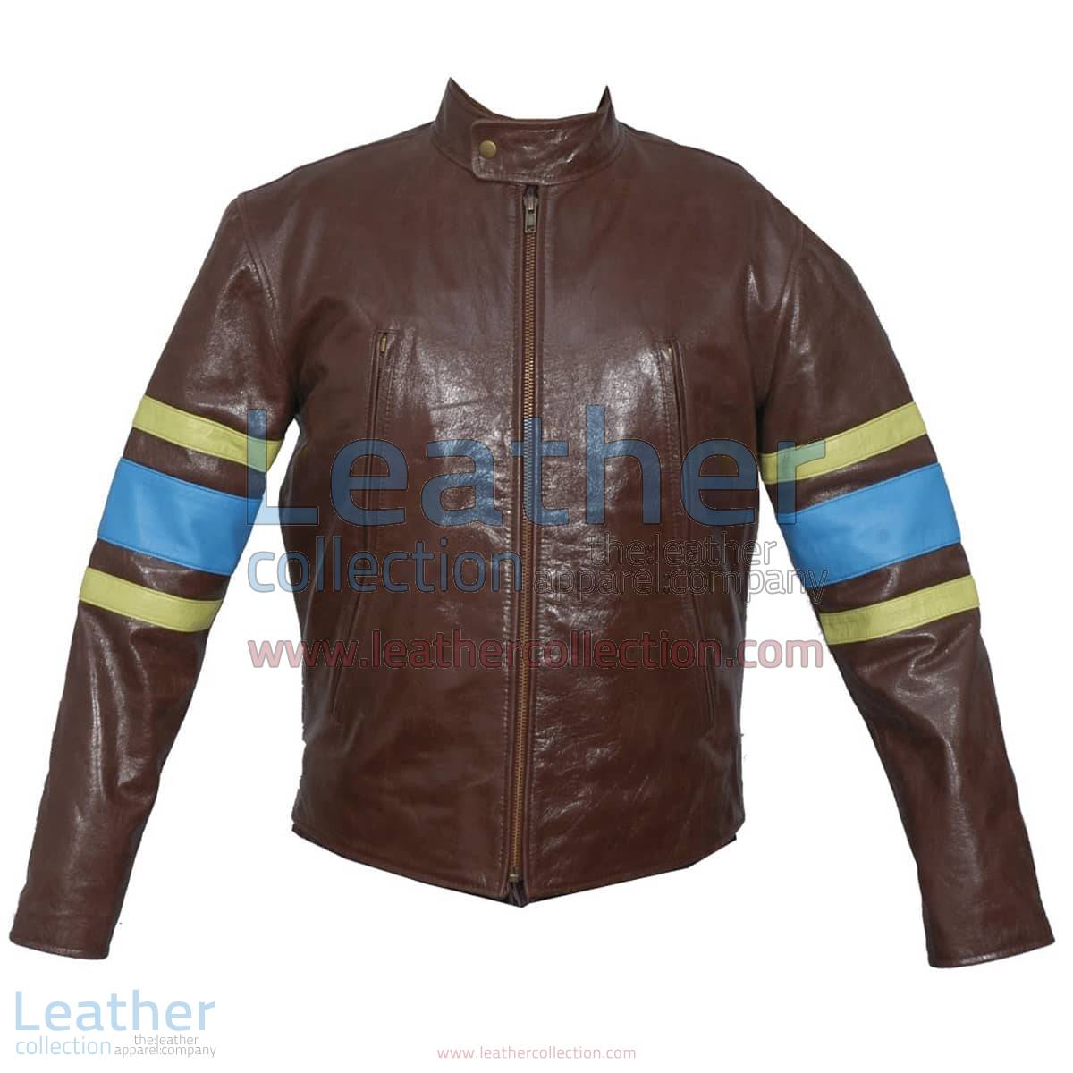 X-MEN Wolverine Origins Biker Leather Jacket | biker leather jacket,wolverine jacket