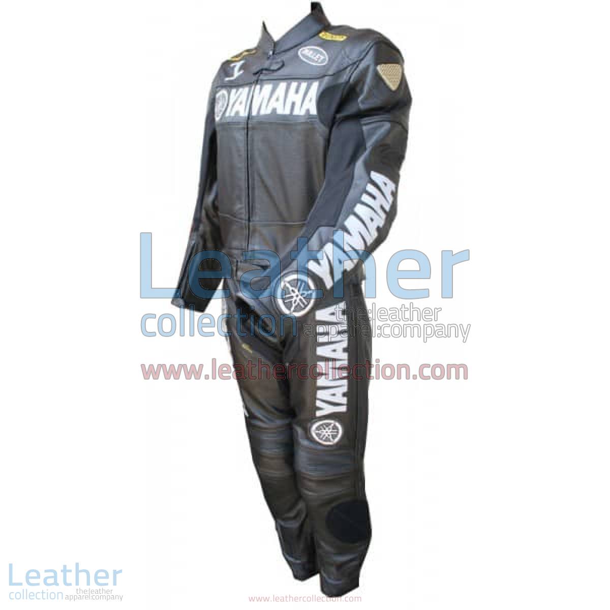 Yamaha Motorbike Leather Suit Black | yamaha apparel,yamaha leather suit