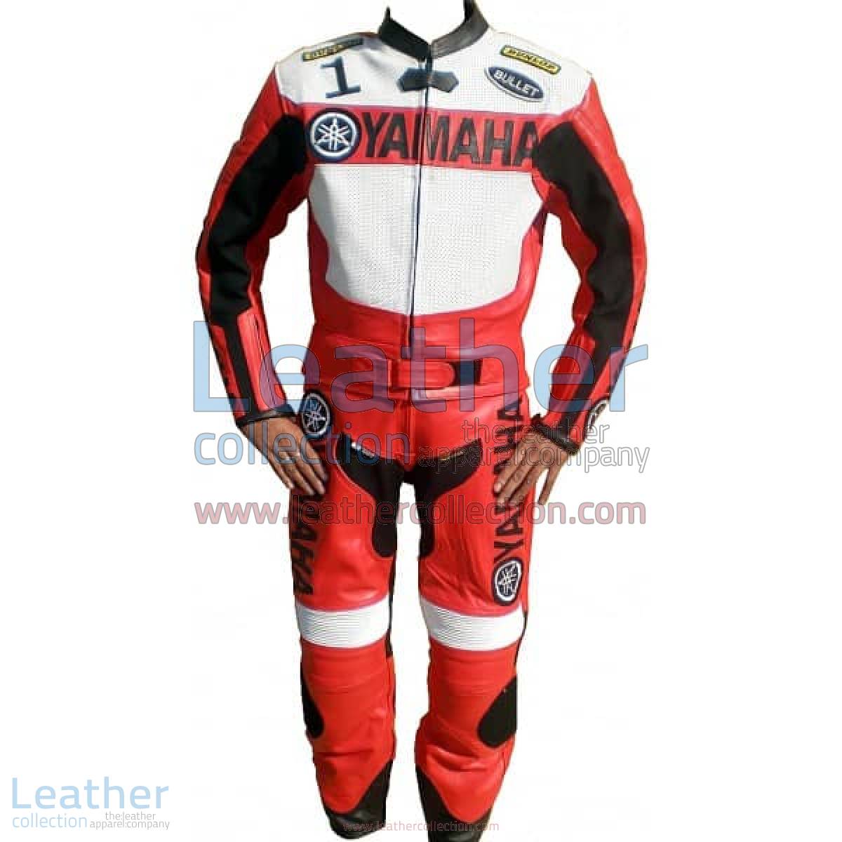 Yamaha Motorbike Leather Suit Red / White | yamaha apparel,yamaha leather suit