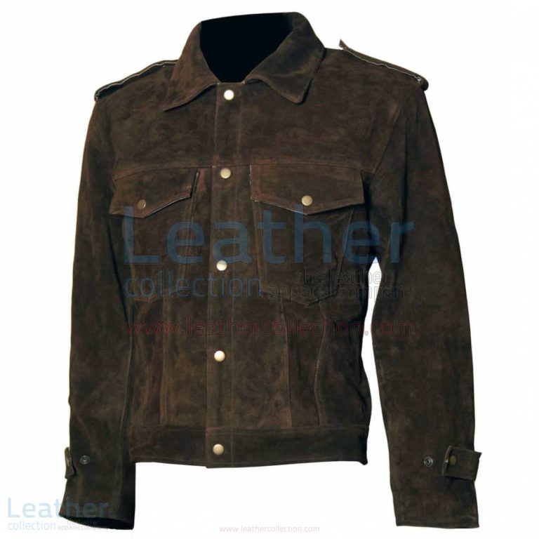 Beatles John Lennon Rubber Soul Leather Brown Suede Jacket –  Jacket