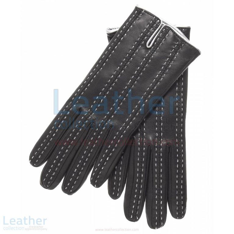 Black Cashmere Lined Leather Gloves Womens –  Gloves