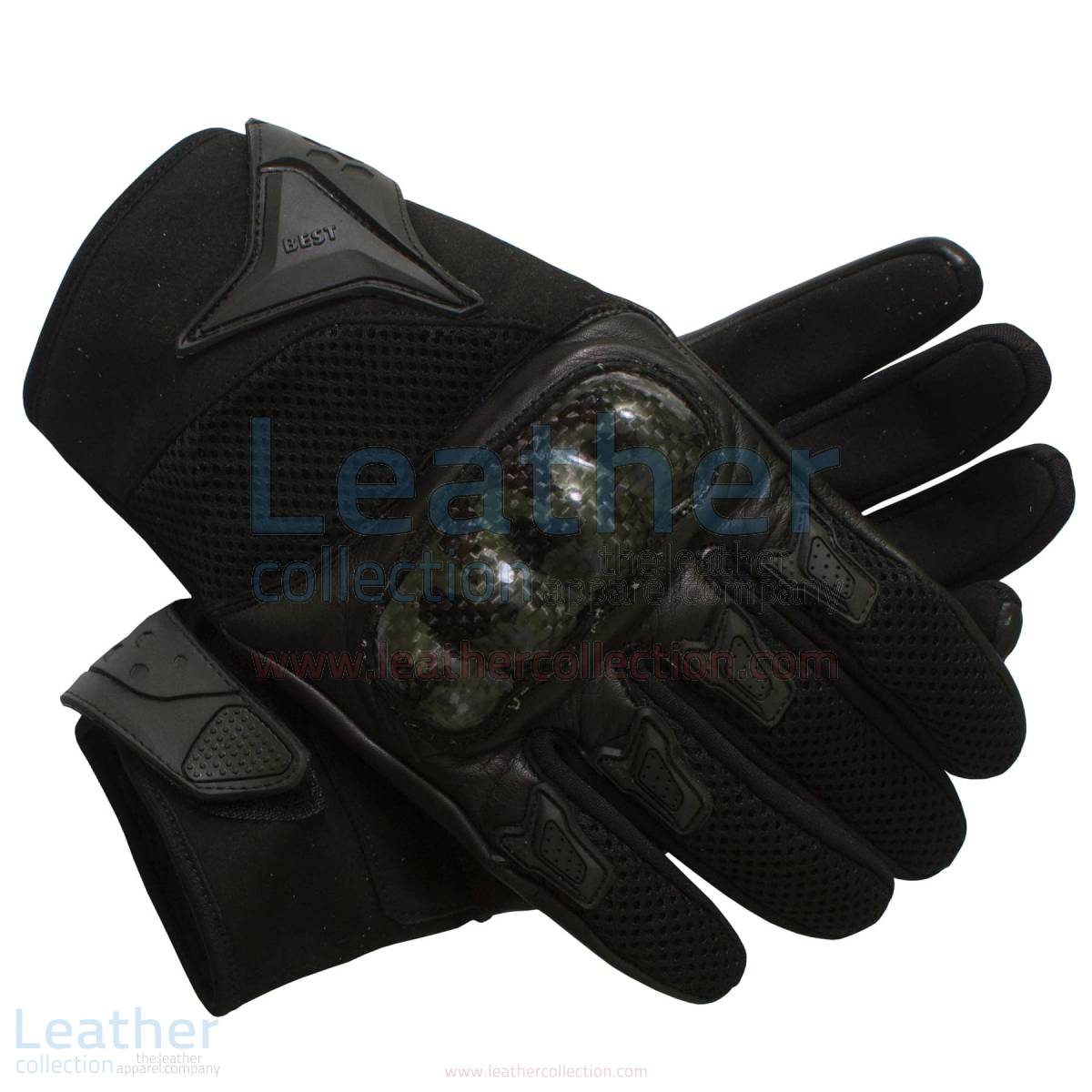 leather biker gloves
