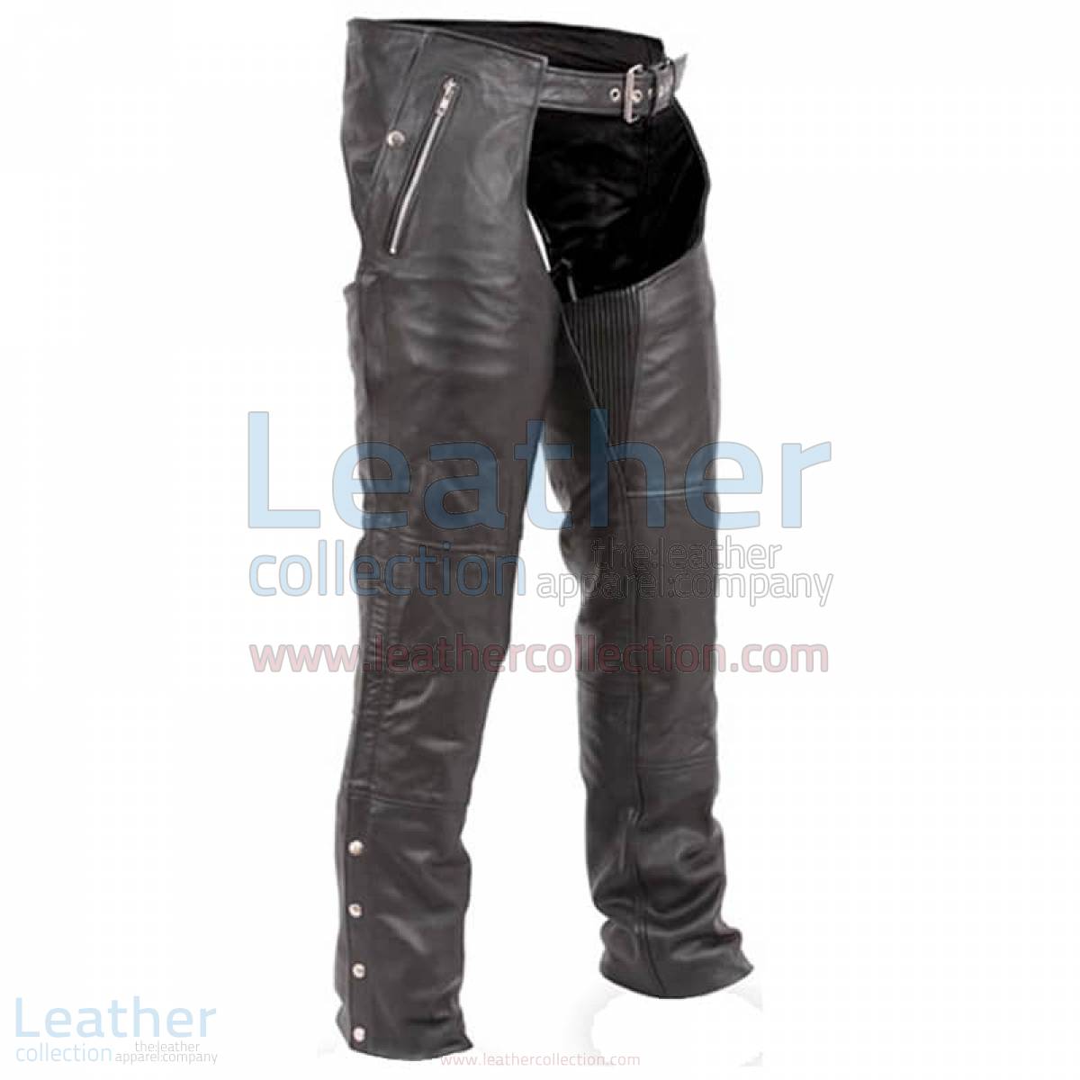 Black Premium Biker Leather Chaps –  Chap