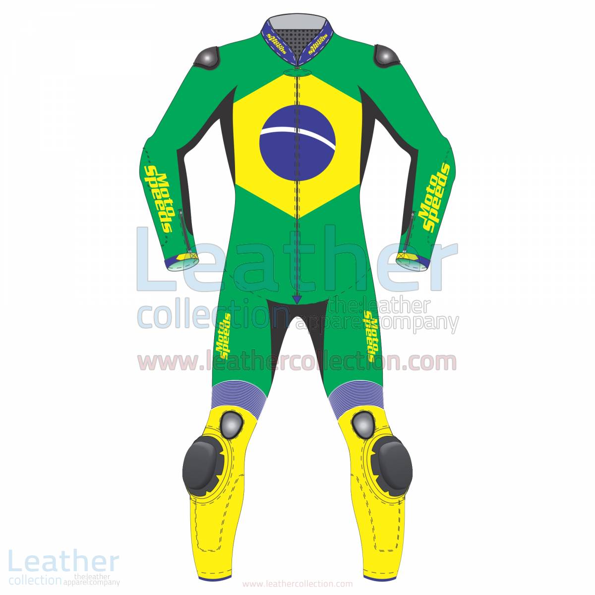 Brazil Flag Moto Race Suit –  Suit