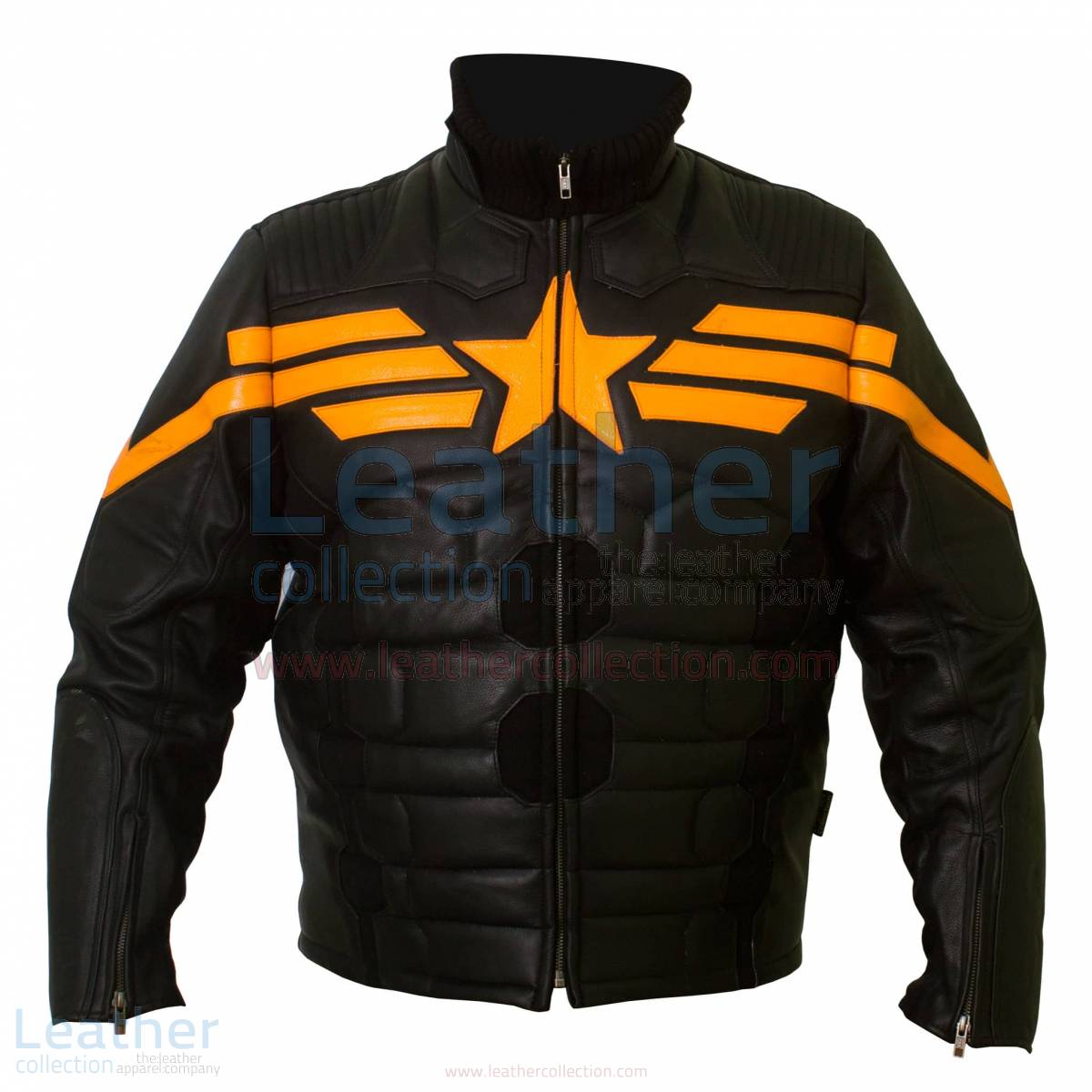 Captain America Black Biker Leather Jacket –  Jacket