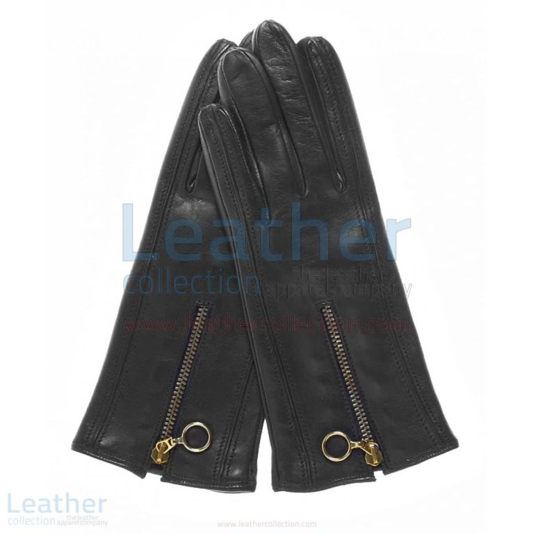 Cashmere Lined Gloves with Zippers –  Gloves