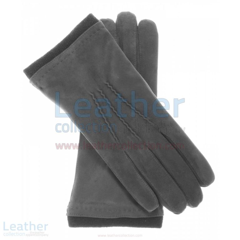 Cashmere Wool Lined Grey Suede Gloves –  Gloves
