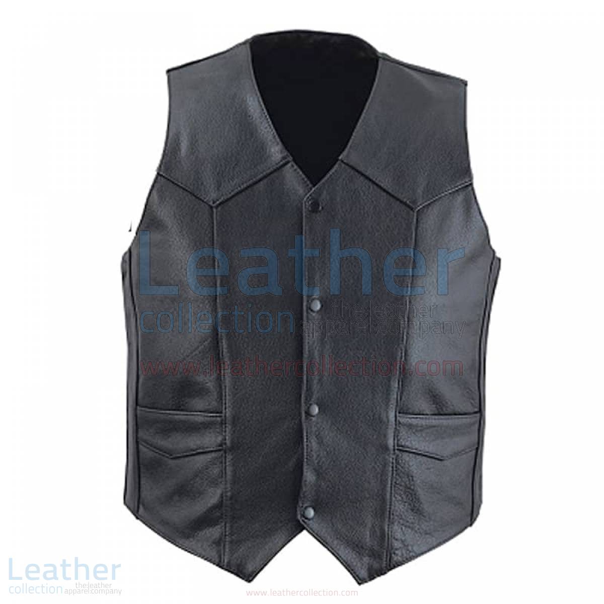 Classic Leather Vest Mens –  Vest