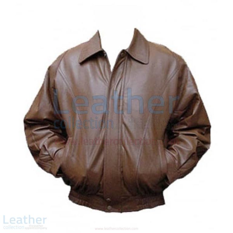 Classic Brown Bomber Pilot Leather Jacket –  Jacket
