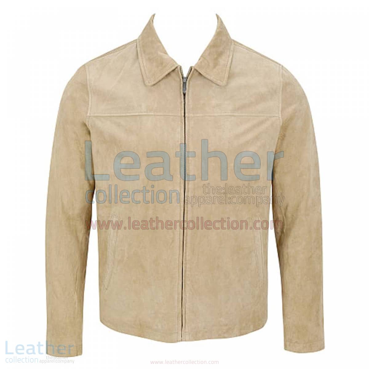 Classic Mens Suede Jacket with Shirt Collar –  Jacket