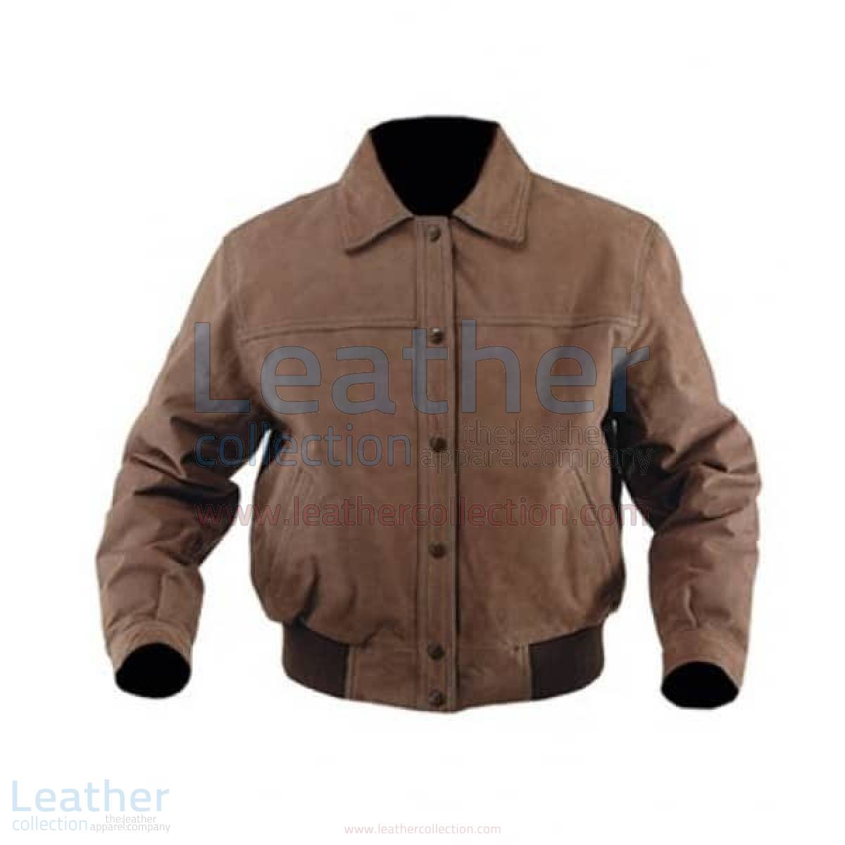 Classic Nubuck Leather Bomber Pilot Jacket –  Jacket