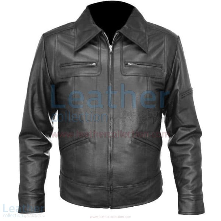 Classic Shirt Style Leather Jacket –  Jacket