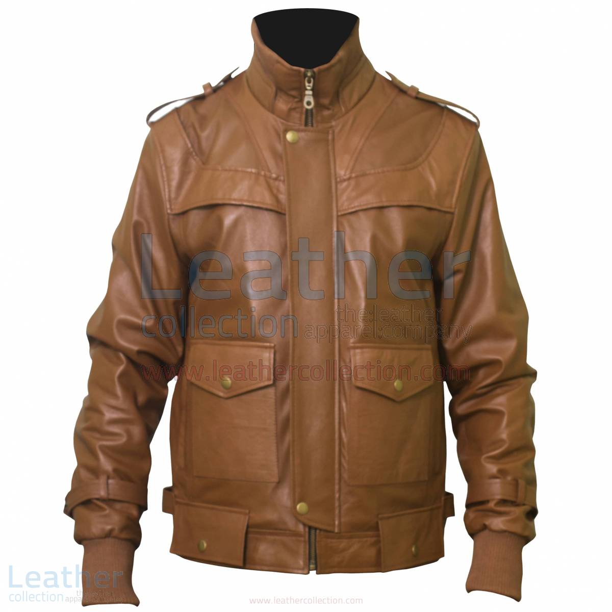 Curious Fashion Brown Leather Biker Jacket Mens –  Jacket
