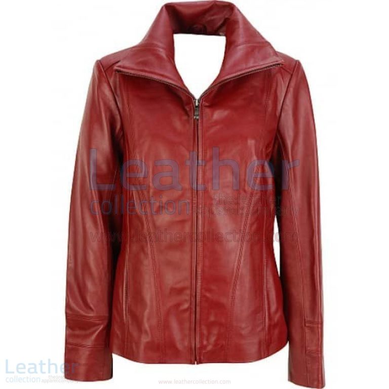 Dark Red Leather Fashion Jacket –  Jacket