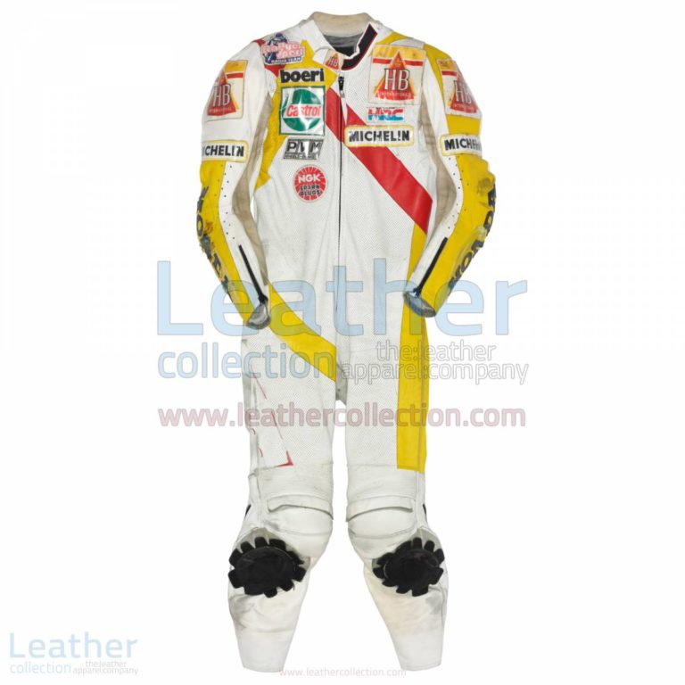 Helmut Bradl HB Honda GP 1989 Motorcycle Leathers – Honda Suit