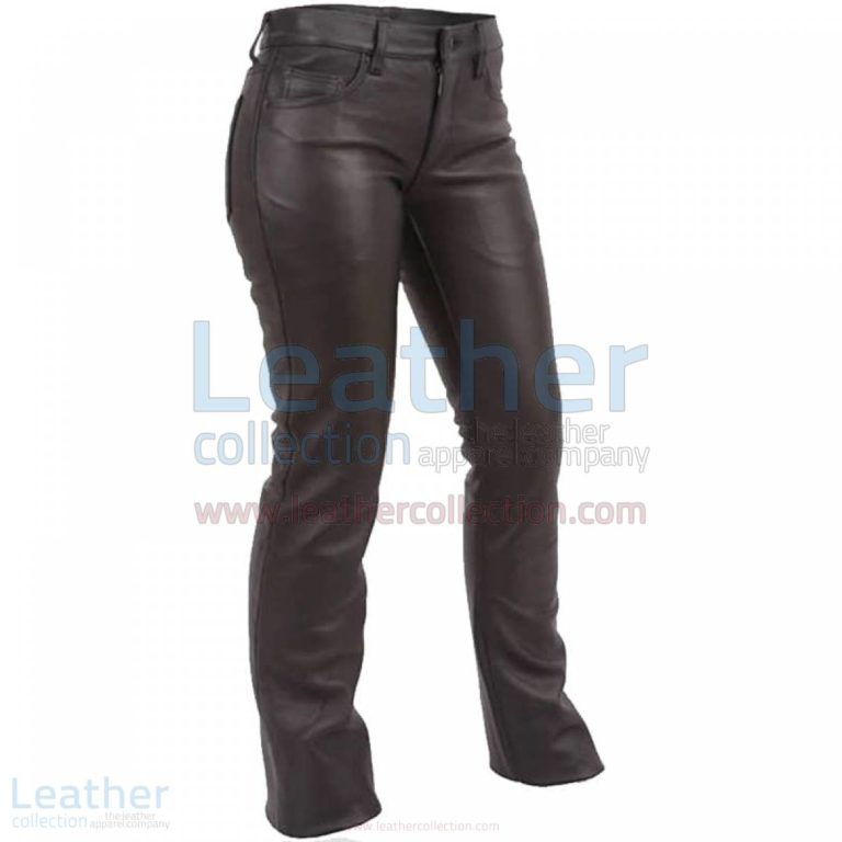 Jeans Style Low Rise Leather Moto Pants –  Pant