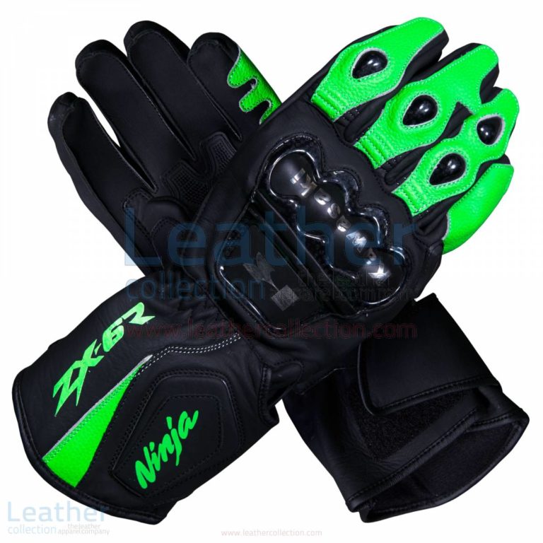 Kawasaki Ninja ZX-6R Leather Motorcycle Gloves – Kawasaki Gloves