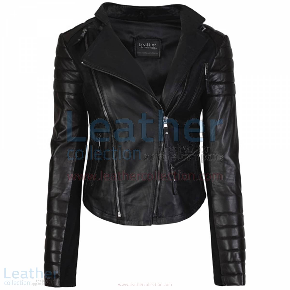 Kelly Fashion Ladies Leather Motorcycle Jacket Black –  Jacket