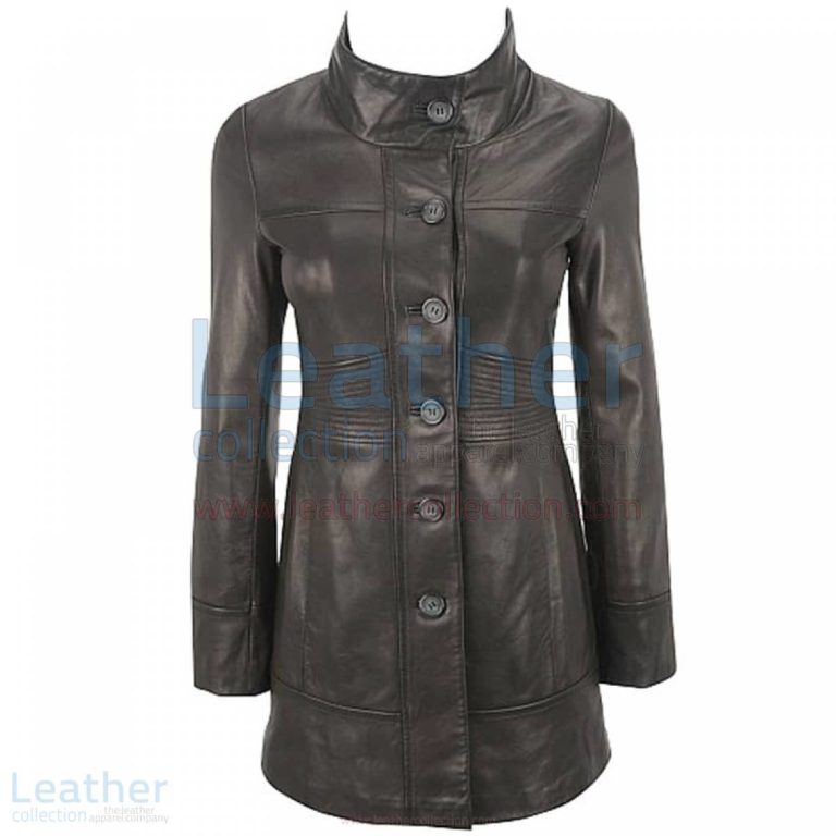 Ladies 3/4 Length Coat With Trapunto Stitched Waist –  Coat