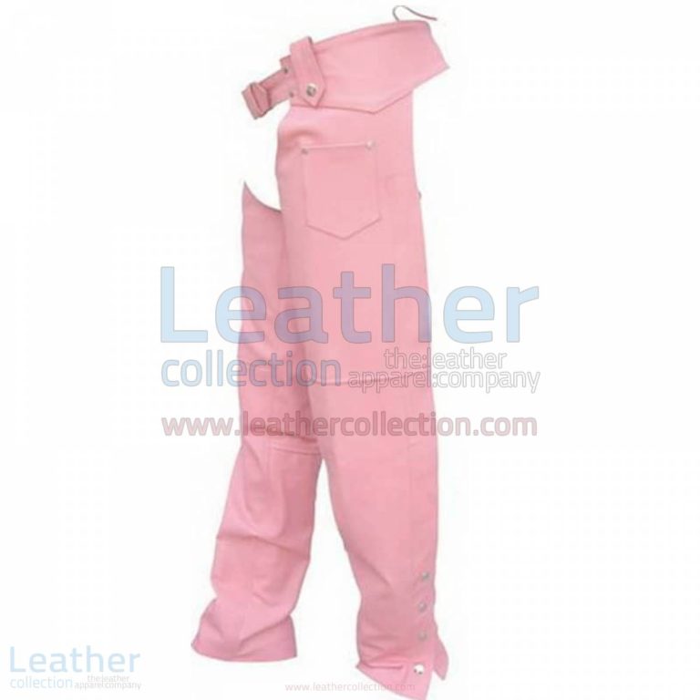 Ladies Pink Leather Chaps –  Chap