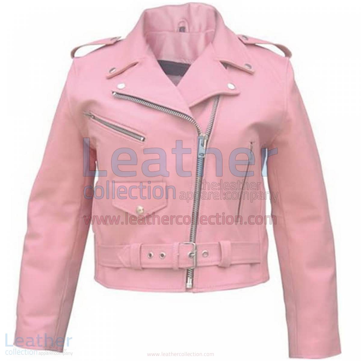 Ladies Pink Girls Motorcycle Jacket –  Jacket