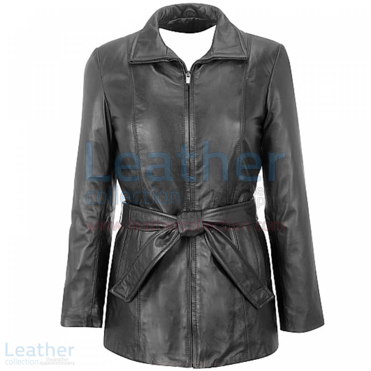 Lambskin Belted Hipster Coat –  Coat