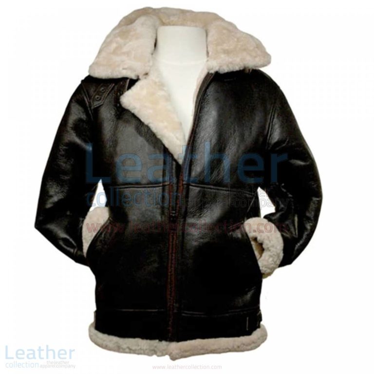 Leather 3/4 Length Fur Jacket –  Jacket