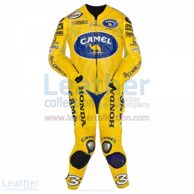 Max Biaggi Camel Honda MotoGP 2004 Leathers – Honda Suit
