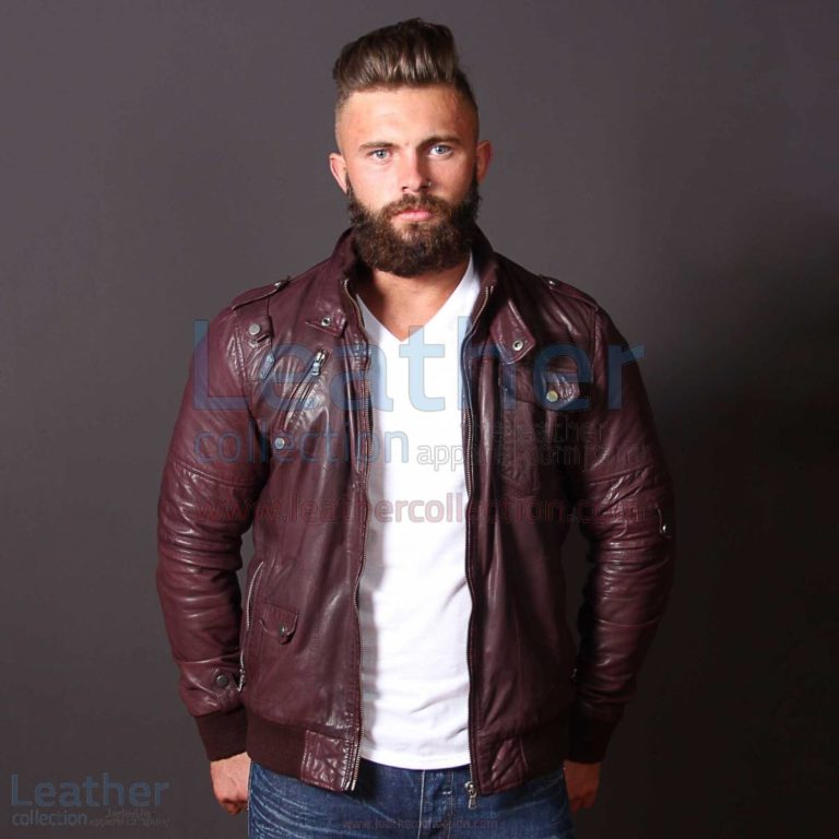 Boston Brown Leather Bomber Jacket For Men –  Jacket