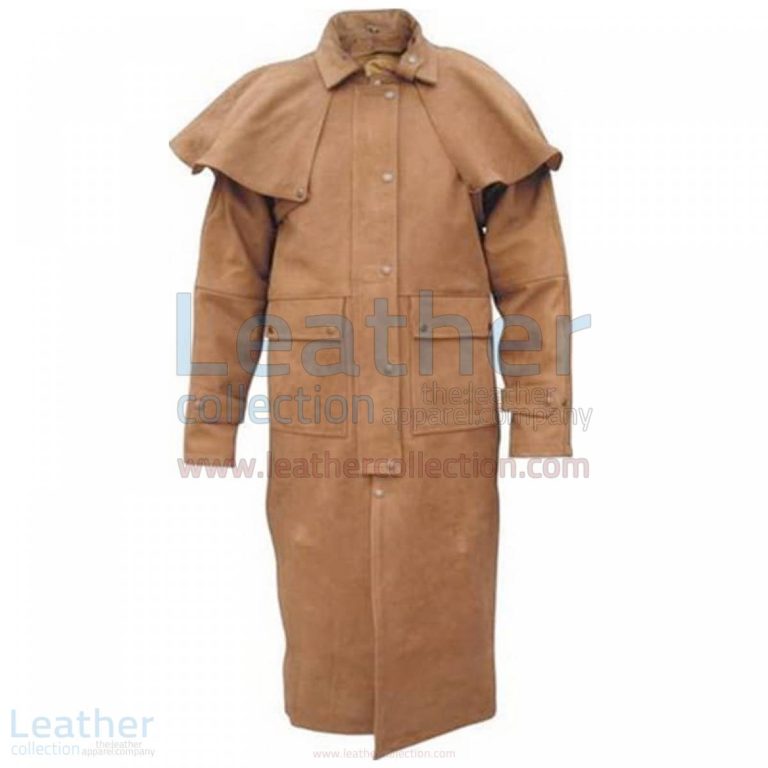 Brown Duster Men’s Leather Coat –  Coat