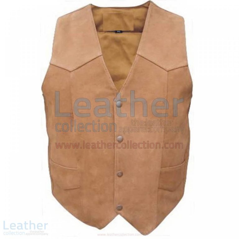 Men’s Gun Pocket Leather Vest –  Vest