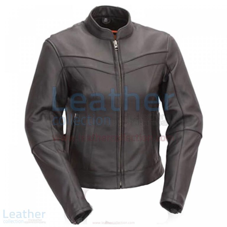 Motorcycle Touring Mandarin Collar Leather Jacket –  Jacket
