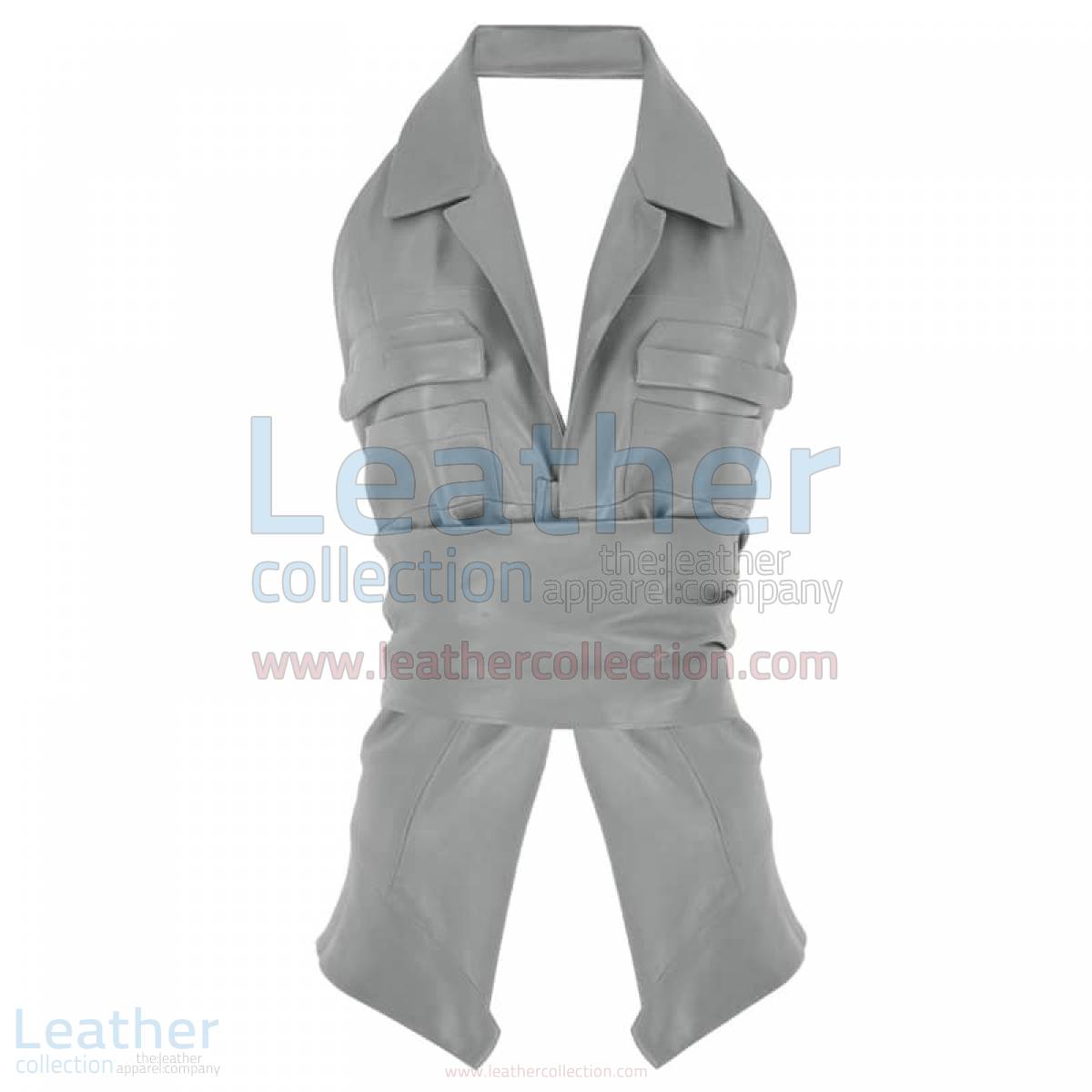 Naked Belted Fashion Leather Vest –  Vest