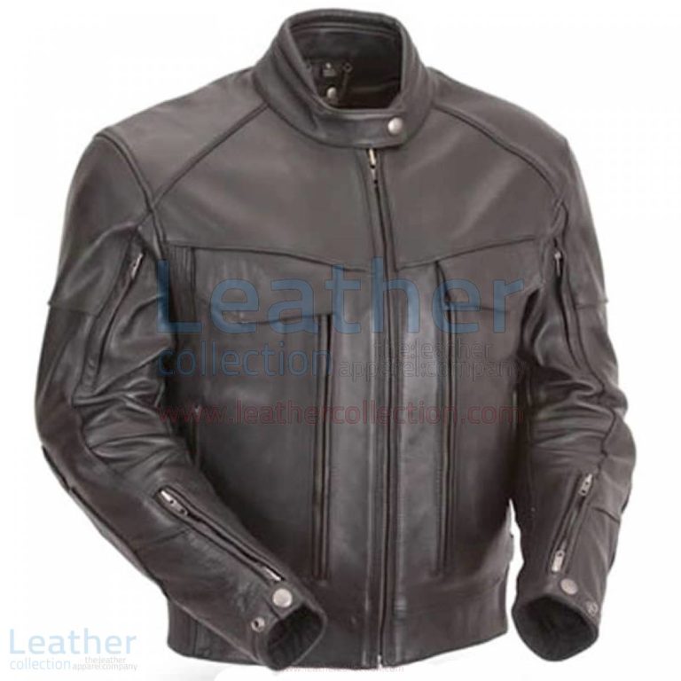 Naked Leather Riding Jacket with Gun Pockets & Side Stretch Panels –  Jacket