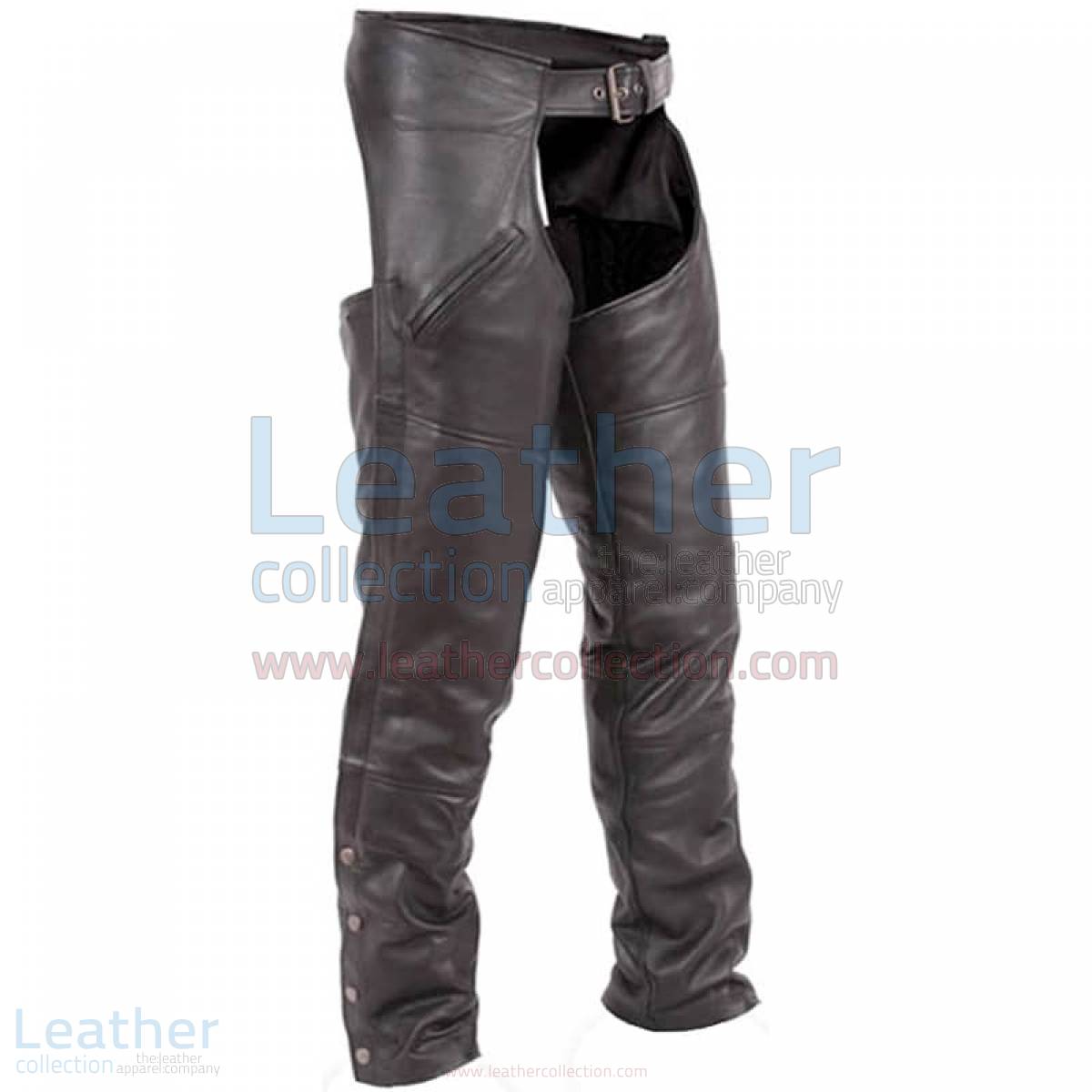 Premium Black Leather Motorbike Chaps –  Chap
