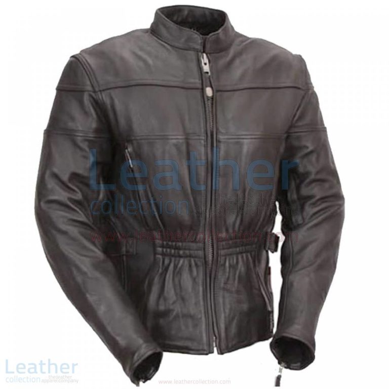 Premium Black Leather Motorcycle Touring Jacket –  Jacket