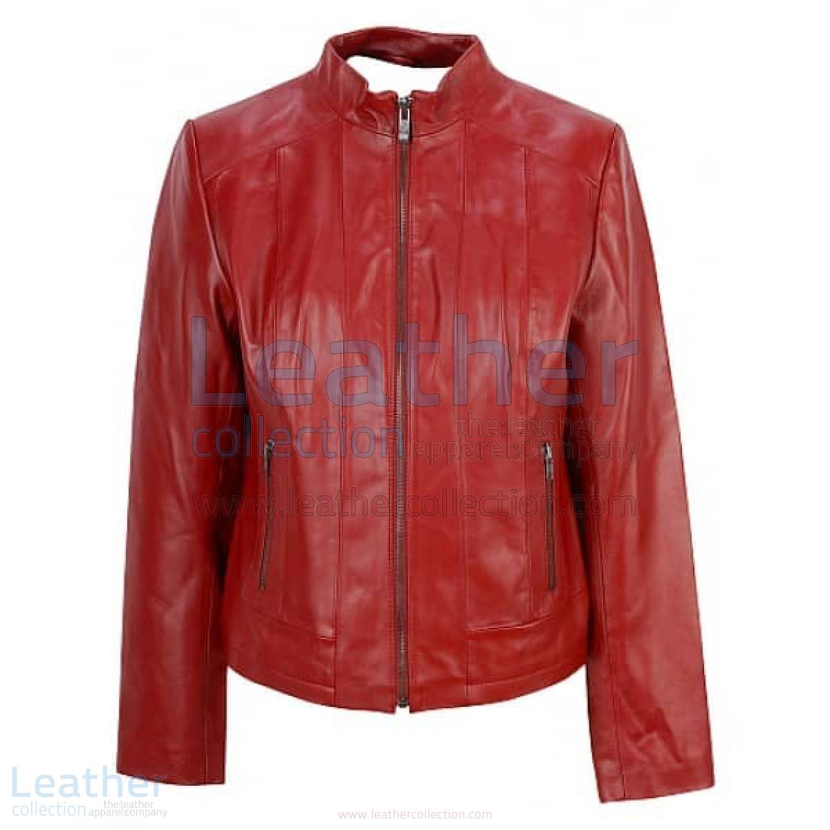 red fashion jacket of leather