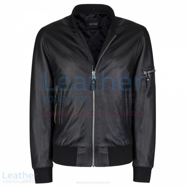 Sage Leather Bomber Jacket –  Jacket
