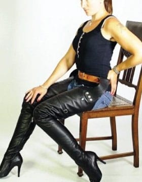 Womens leather chaps