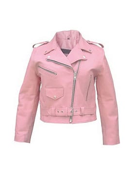 Womens leather motorcycle jacket