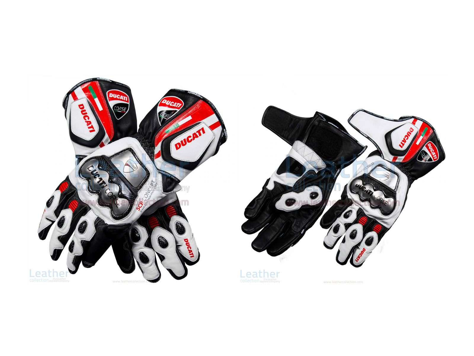DUCATI CORSE LEATHER MOTORCYCLE GLOVES