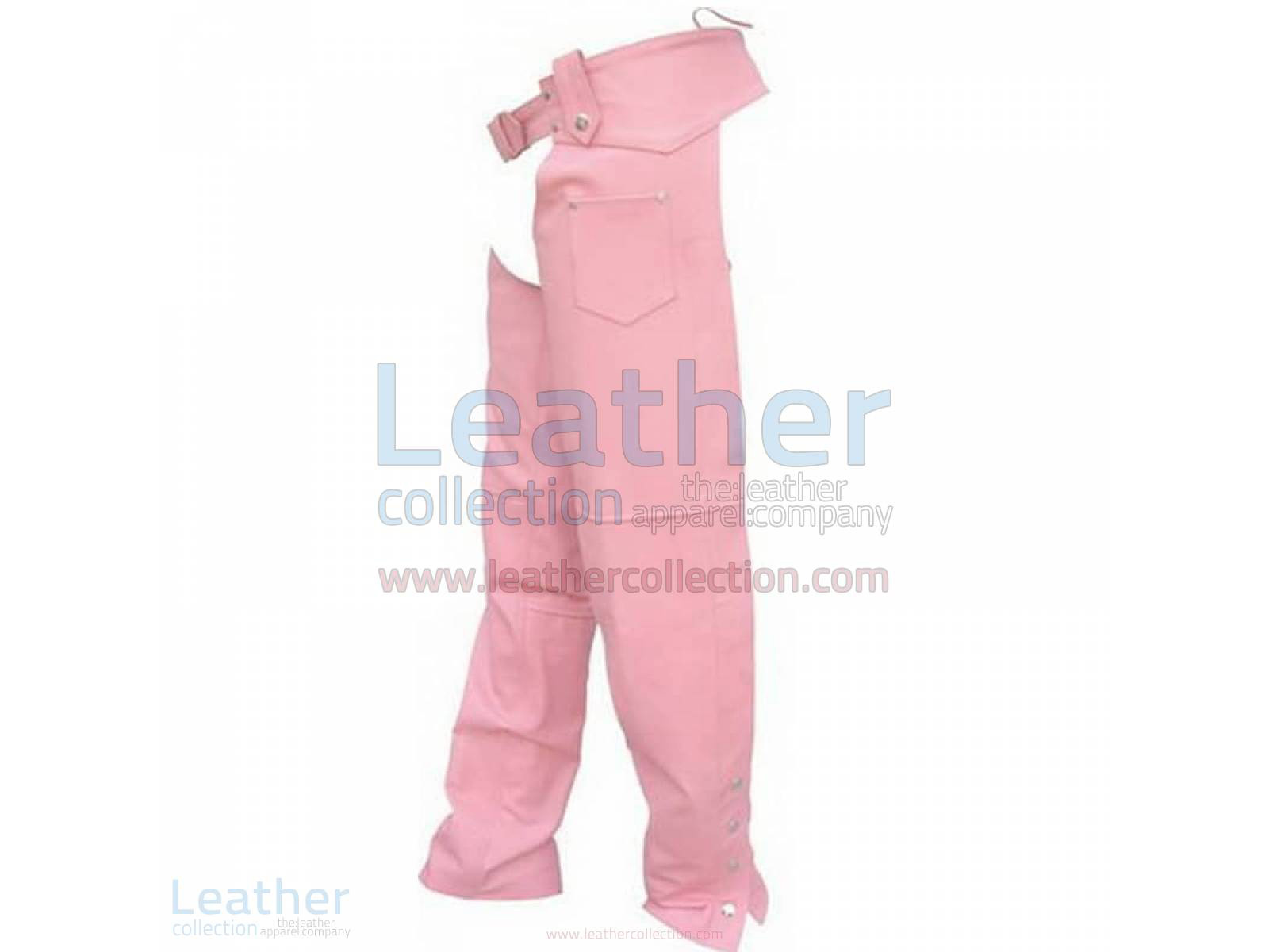 LADIES PINK LEATHER CHAPS