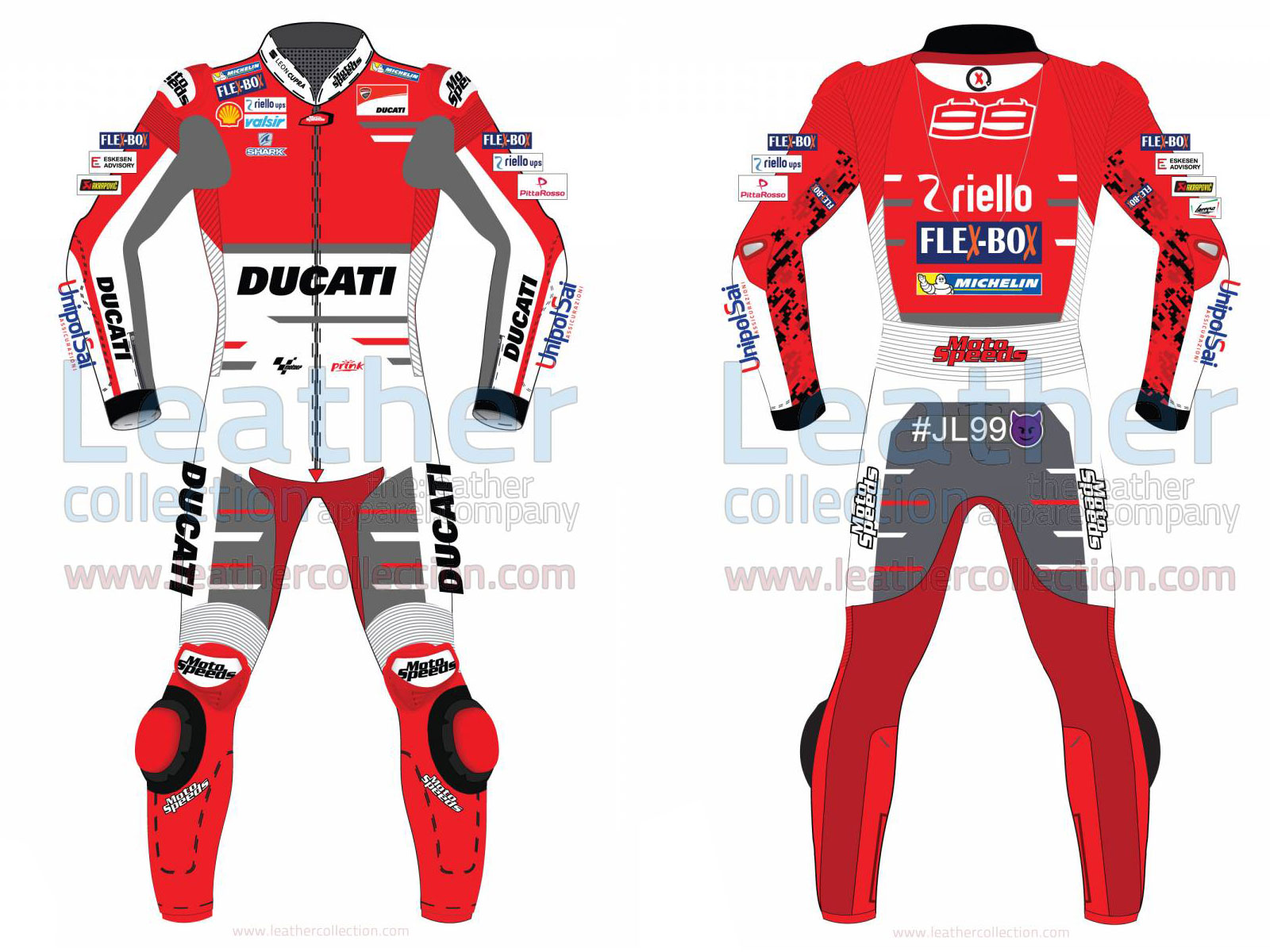 Jorge Lorenzo Ducati MotoGP 2018 Leather Suit