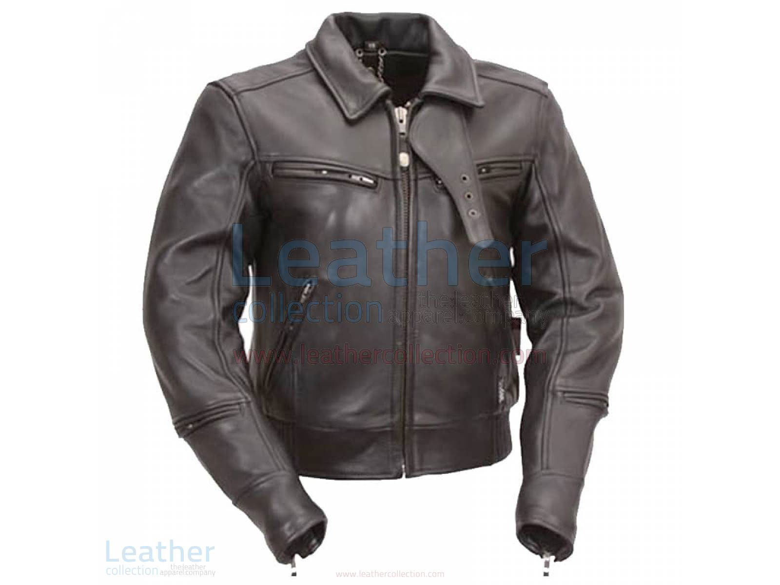 Bronson Hybrid Premium Naked Leather Biker Jacket